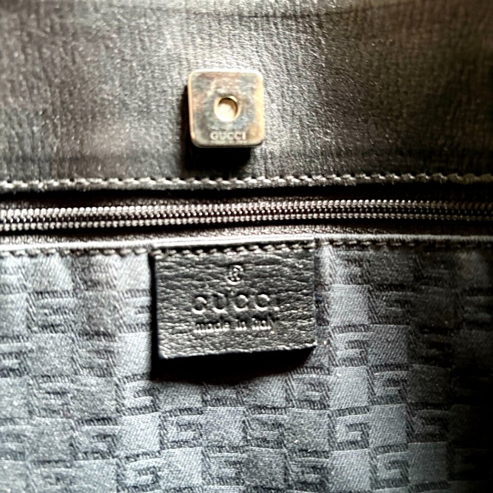 90s Vintage Tom Ford Era Gucci Leather Web Tote - Picture 11 of 14